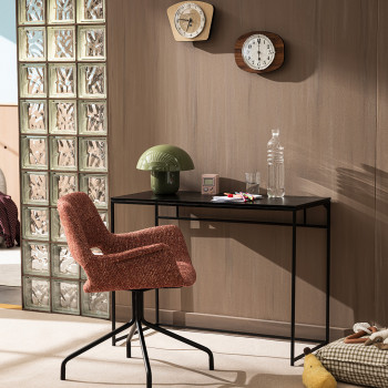 Kendo - Chaise de bureau pivotante en tissu et métal