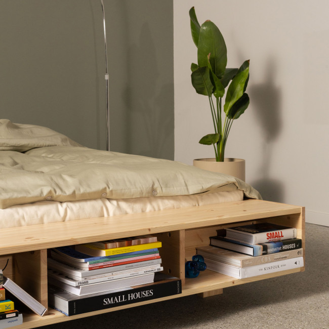 Merge - Lit avec rangement en bois 180x200cm