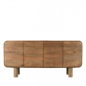 Sira - Buffet 4 portes en bois massif L160cm