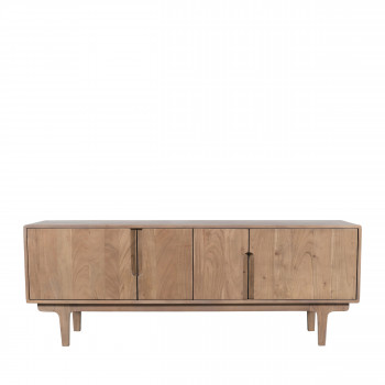 Bogor - Meuble tv 4 portes en bois massif L150cm