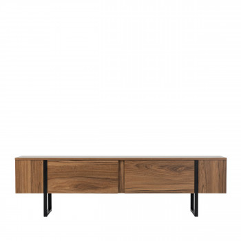 Tod - Meuble TV 2 portes en bois et métal L180cm