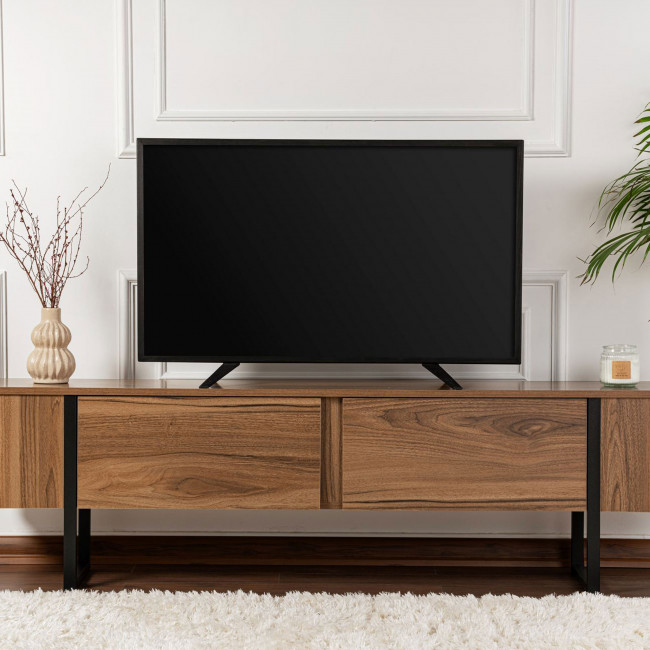 Tod - Meuble TV 2 portes en bois et métal L180cm