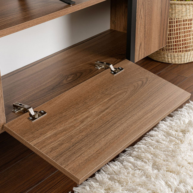 Tod - Meuble TV 2 portes en bois et métal L180cm