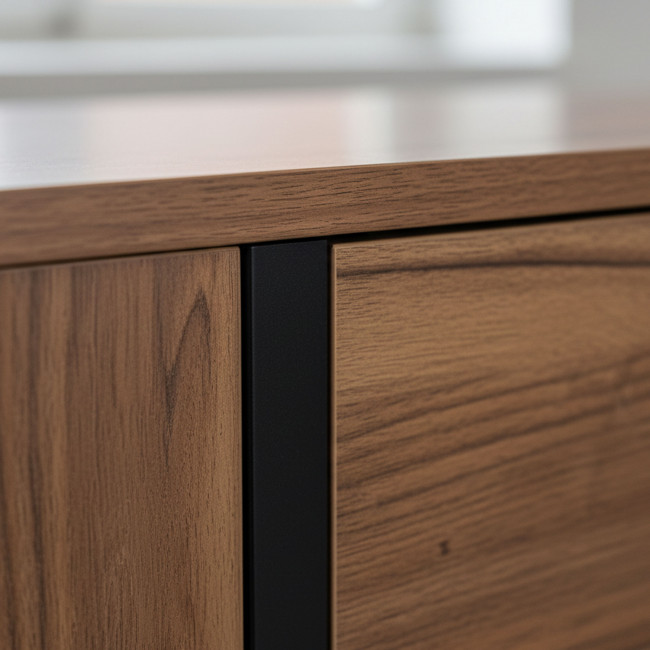 Tod - Meuble TV 2 portes en bois et métal L180cm