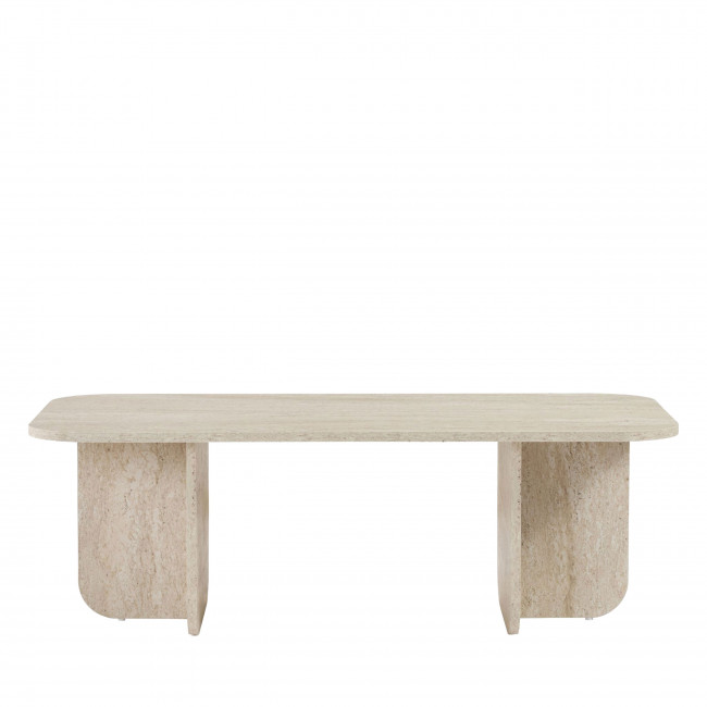 Lison - Table basse rectangulaire effet travertin 120x60cm