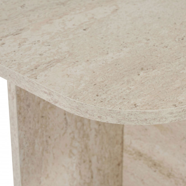 Lison - Table basse rectangulaire effet travertin 120x60cm