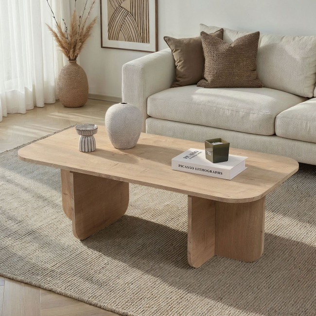 Lison - Table basse rectangulaire en bois 120x60cm
