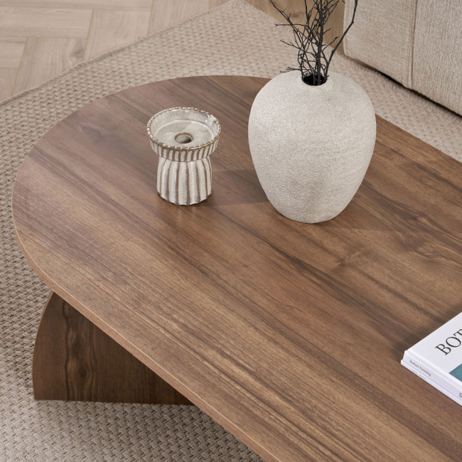 Louise - Table basse ovale en bois 120x60cm