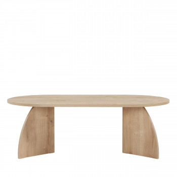 Louise - Table basse ovale en bois 120x60cm