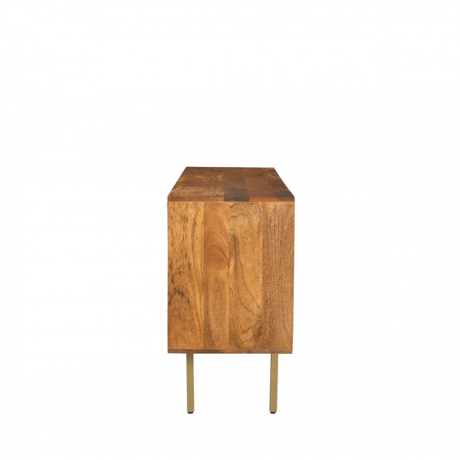 Liro - Buffet 3 portes en bois massif et métal L154cm