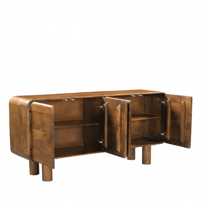 Sira - Buffet 4 portes en bois massif L160cm