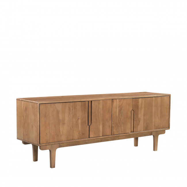 Bogor - Meuble tv 4 portes en bois massif L150cm