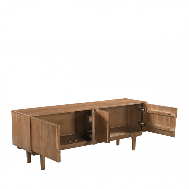Bogor - Meuble tv 4 portes en bois massif L150cm