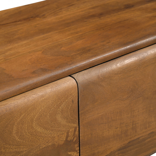 Sira - Meuble tv 2 portes en bois massif L140cm