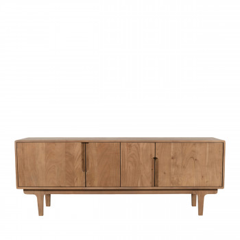 Bogor - Meuble tv 4 portes en bois massif L150cm