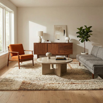 Paloma - Table basse ronde en bois laqué ø80cm