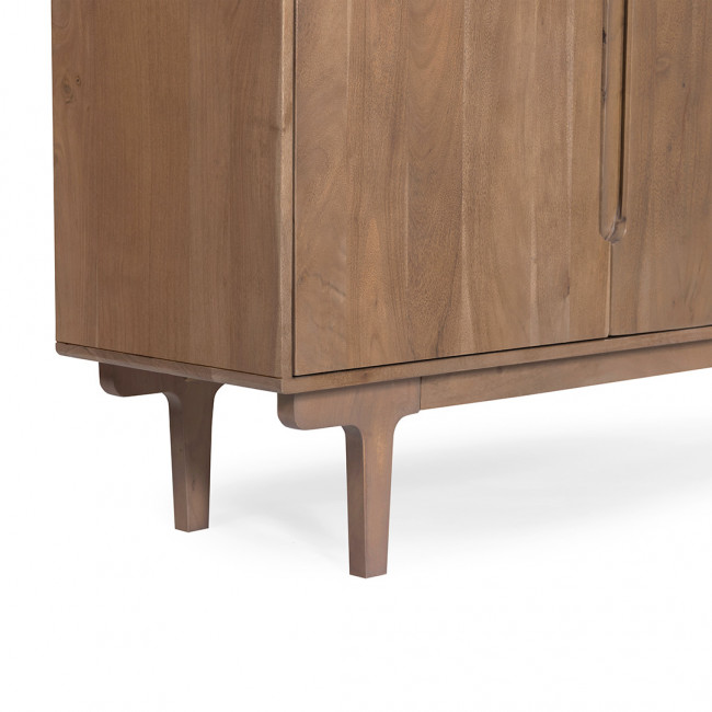 Bogor - Buffet 4 portes en bois massif L150cm