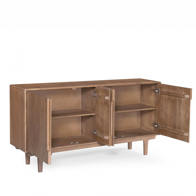 Bogor - Buffet 4 portes en bois massif L150cm