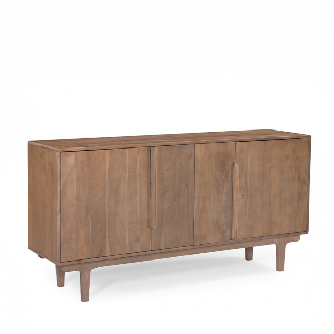 Bogor - Buffet 4 portes en bois massif L150cm