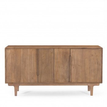 Bogor - Buffet 4 portes en bois massif L150cm