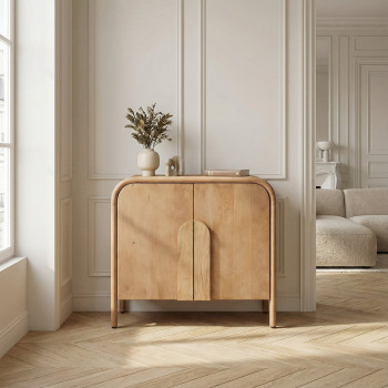 Bali - Buffet 2 portes en bois massif L90cm