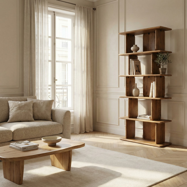 Batam - Étagère en bois massif H180cm