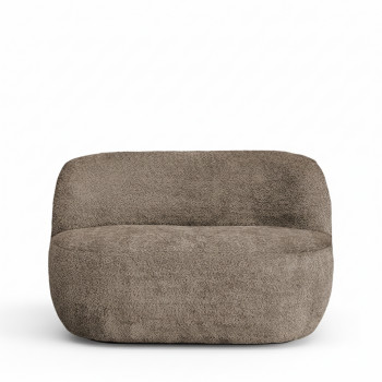 Mo - Banquette 2 places en tissu bouclette