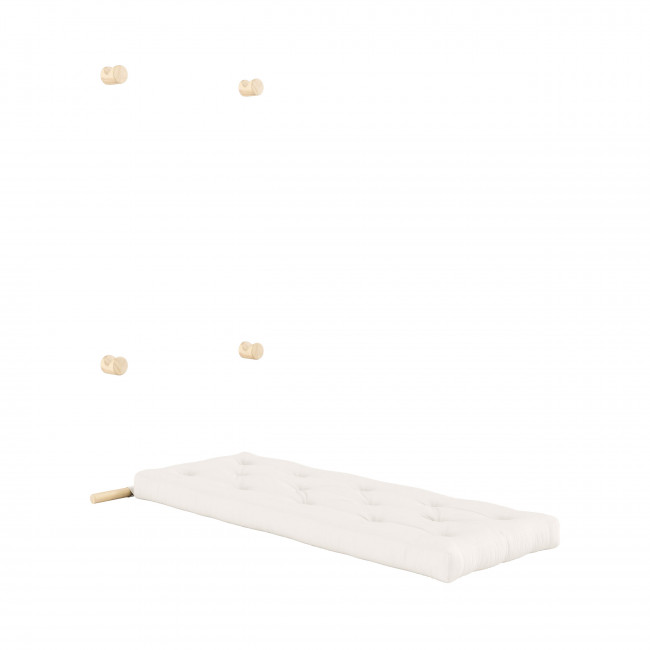 Hooked - Fauteuil convertible en tissu et bois avec accroches murales