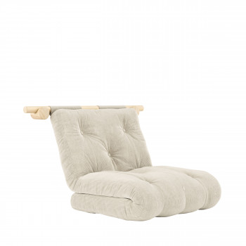 Hooked - Fauteuil convertible en velours côtelé et bois avec accroches murales