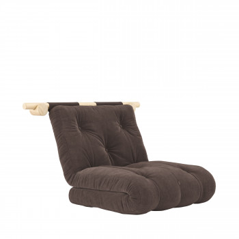 Hooked - Fauteuil convertible en velours côtelé et bois avec accroches murales