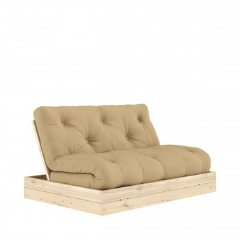 Flip - Canapé convertible 2,5 places en tissu et bois