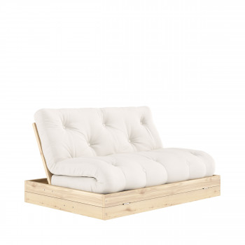 Flip - Canapé convertible 2,5 places en tissu et bois