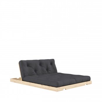 Flip - Canapé convertible 2,5 places en tissu et bois