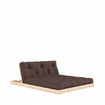 Flip - Canapé convertible 2,5 places en tissu et bois