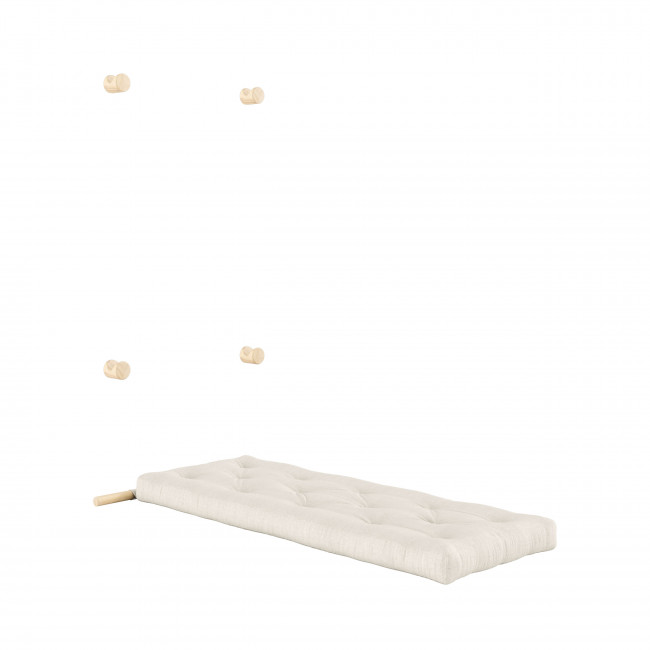 Hooked - Fauteuil convertible en lin et bois avec accroches murales