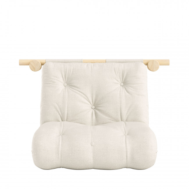 Hooked - Fauteuil convertible en lin et bois avec accroches murales