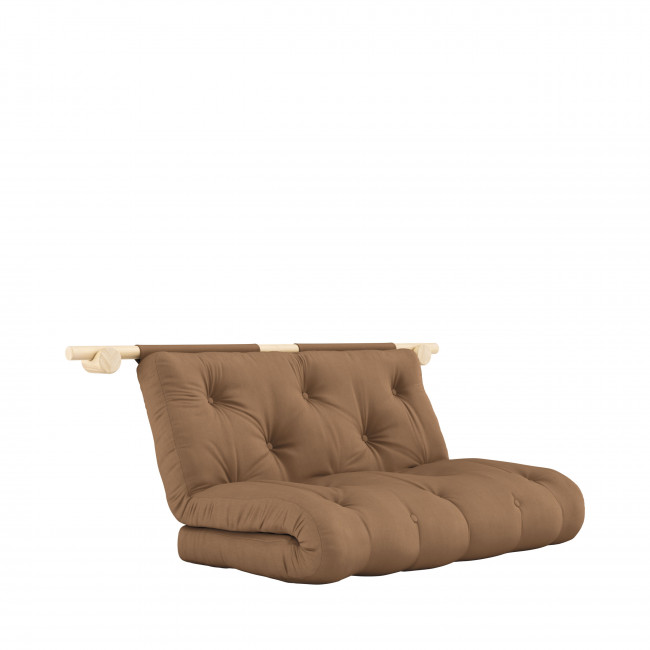 Hooked - Canapé convertible 2,5 places en tissu et bois avec accroches murales