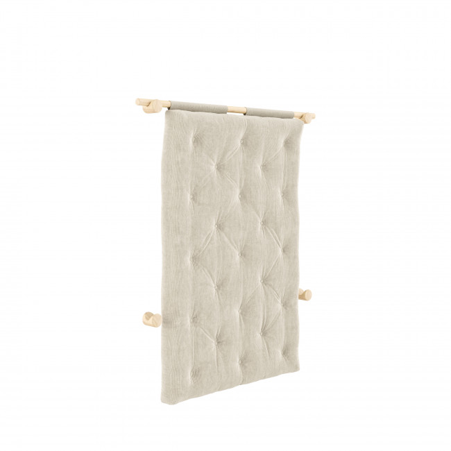 Hooked - Canapé convertible 2,5 places en velours côtelé et bois avec accroches murales