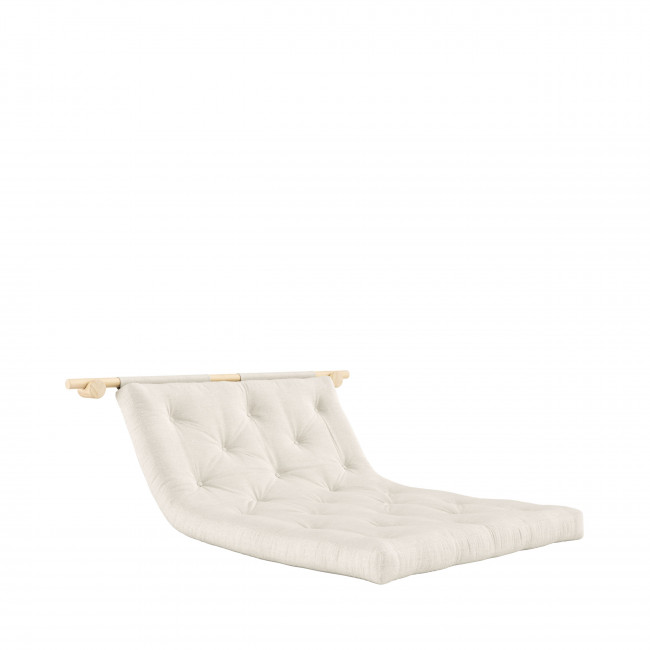 Hooked - Canapé convertible 2,5 places en lin et bois avec accroches murales