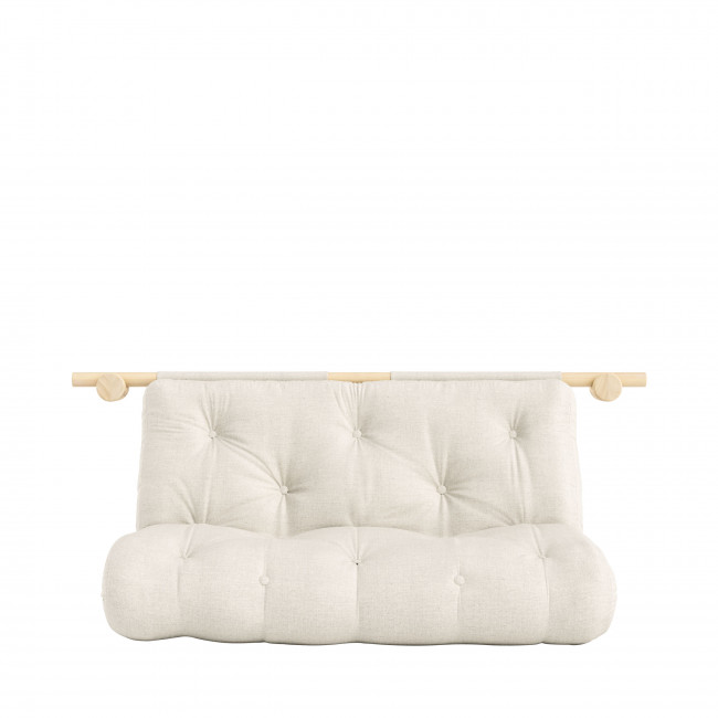 Hooked - Canapé convertible 2,5 places en lin et bois avec accroches murales