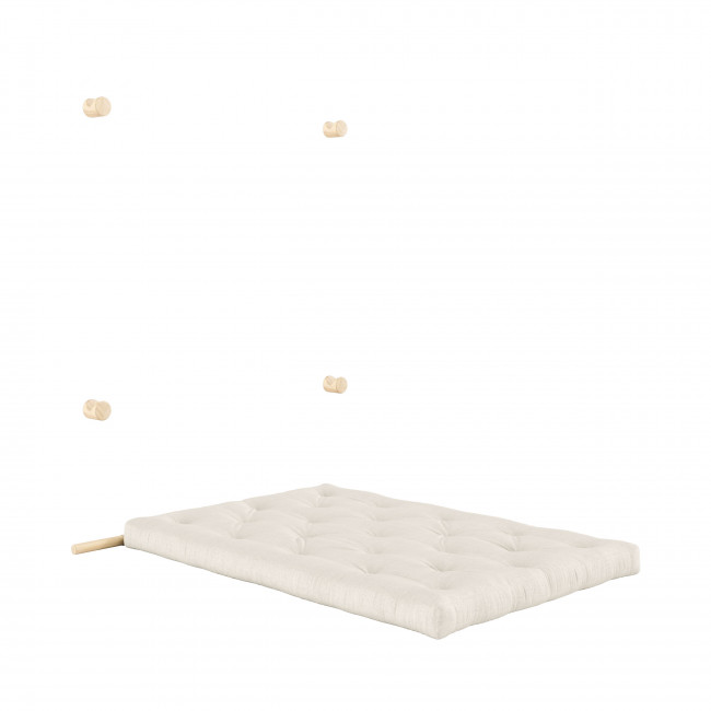 Hooked - Canapé convertible 2,5 places en lin et bois avec accroches murales