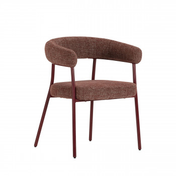 Lora - Lot de 2 fauteuils en tissu et métal