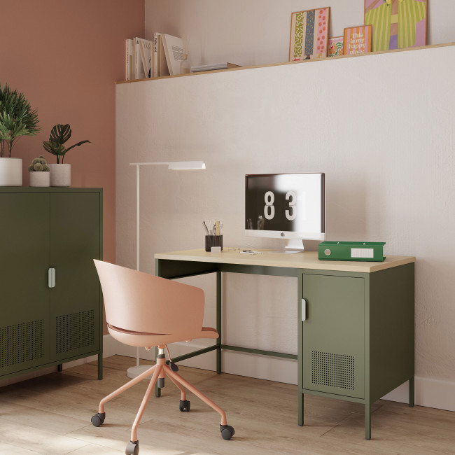 Adel - Bureau 1 porte en métal L120cm