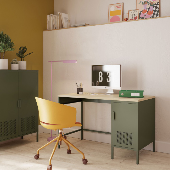 Adel - Bureau 1 porte en métal L120cm