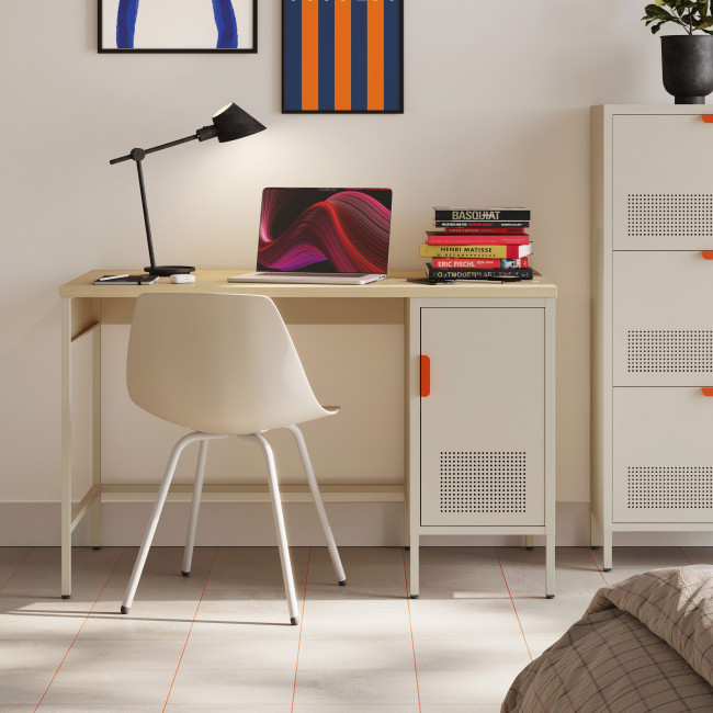 Adel - Bureau 1 porte en métal L120cm