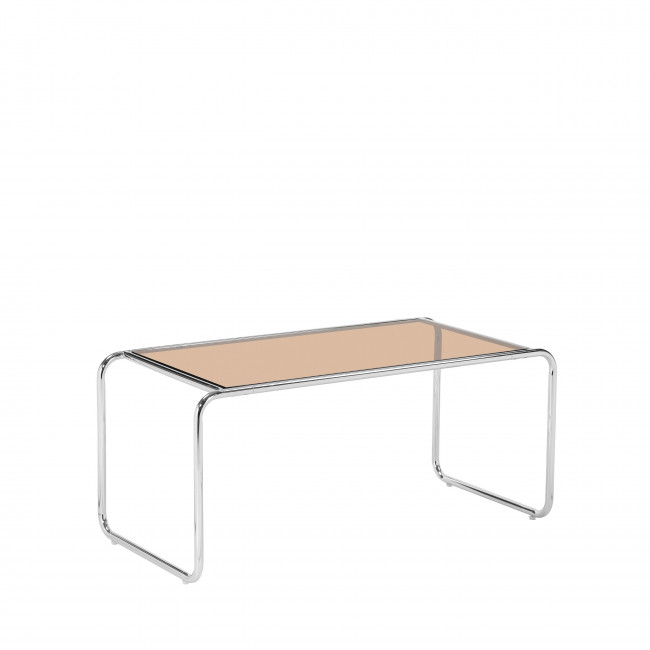 Rika - Table basse en verre pieds chrome