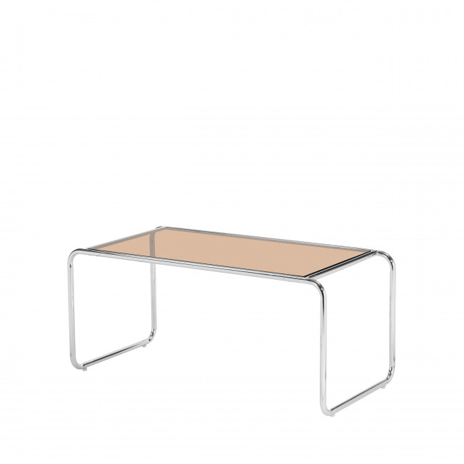 Rika - Table basse en verre pieds chrome