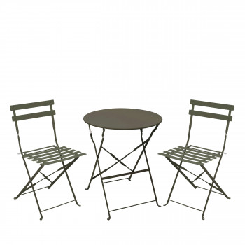 Marseille - Ensemble de jardin 2 personnes en acier
