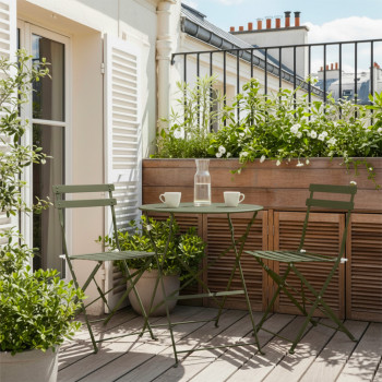Marseille - Ensemble de jardin 2 personnes en acier