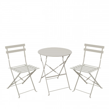 Marseille - Ensemble de jardin 2 personnes en acier